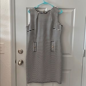 Black and white striped dress!